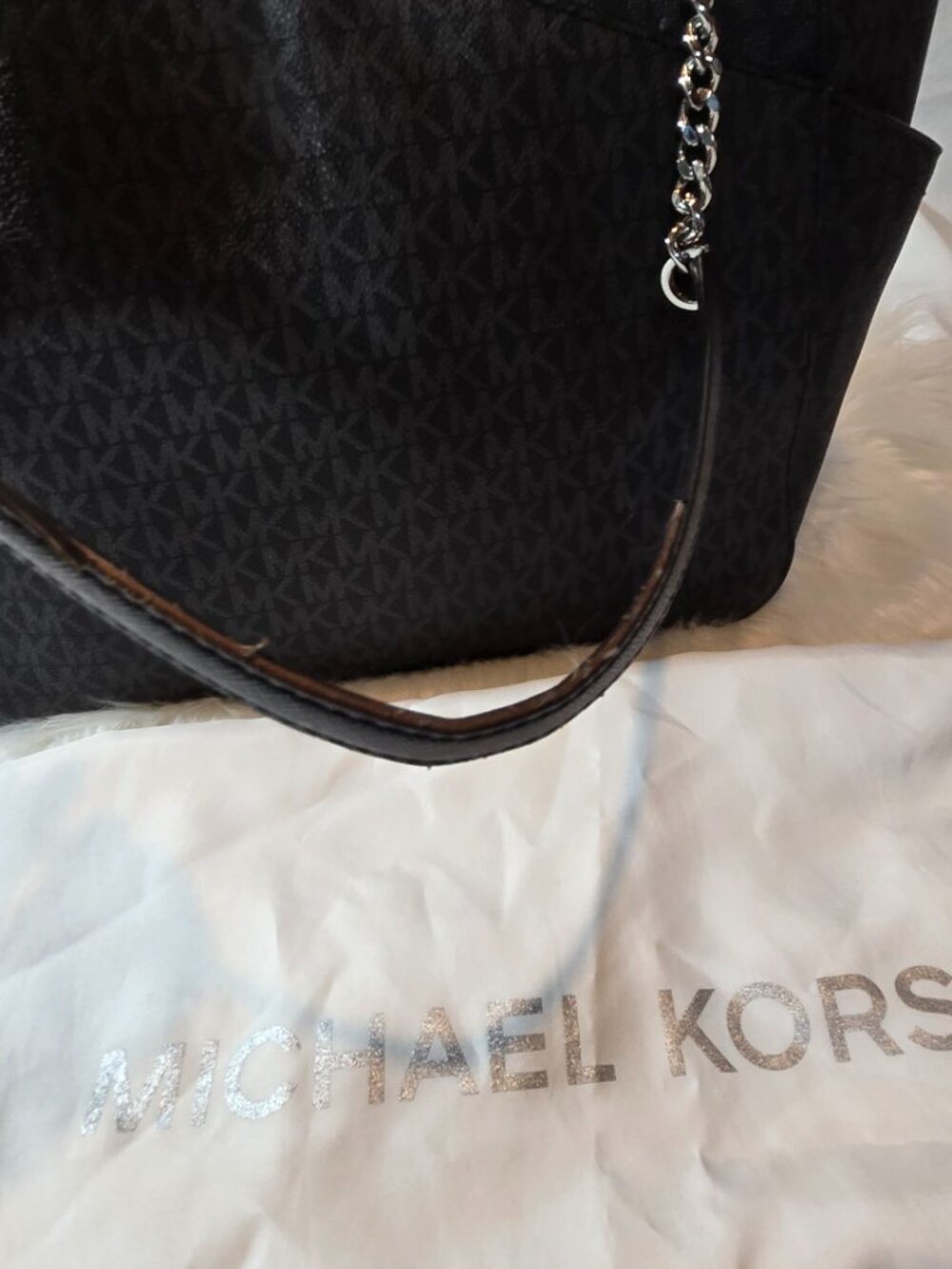 Michael Kors Jet Set Travel Large Shoulder Chain Tote Bag - Picture 6 of 10